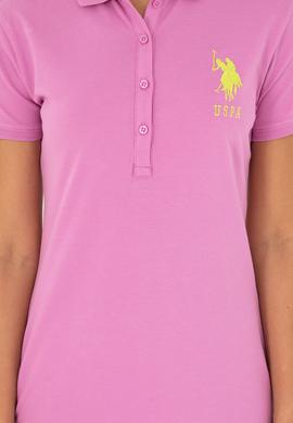 Kadın Pembe Polo Yaka Mini Boy Örme Elbise - 50280064133