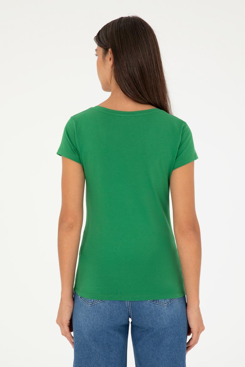Kadın Yeşil Basic Tişört - 50280068042