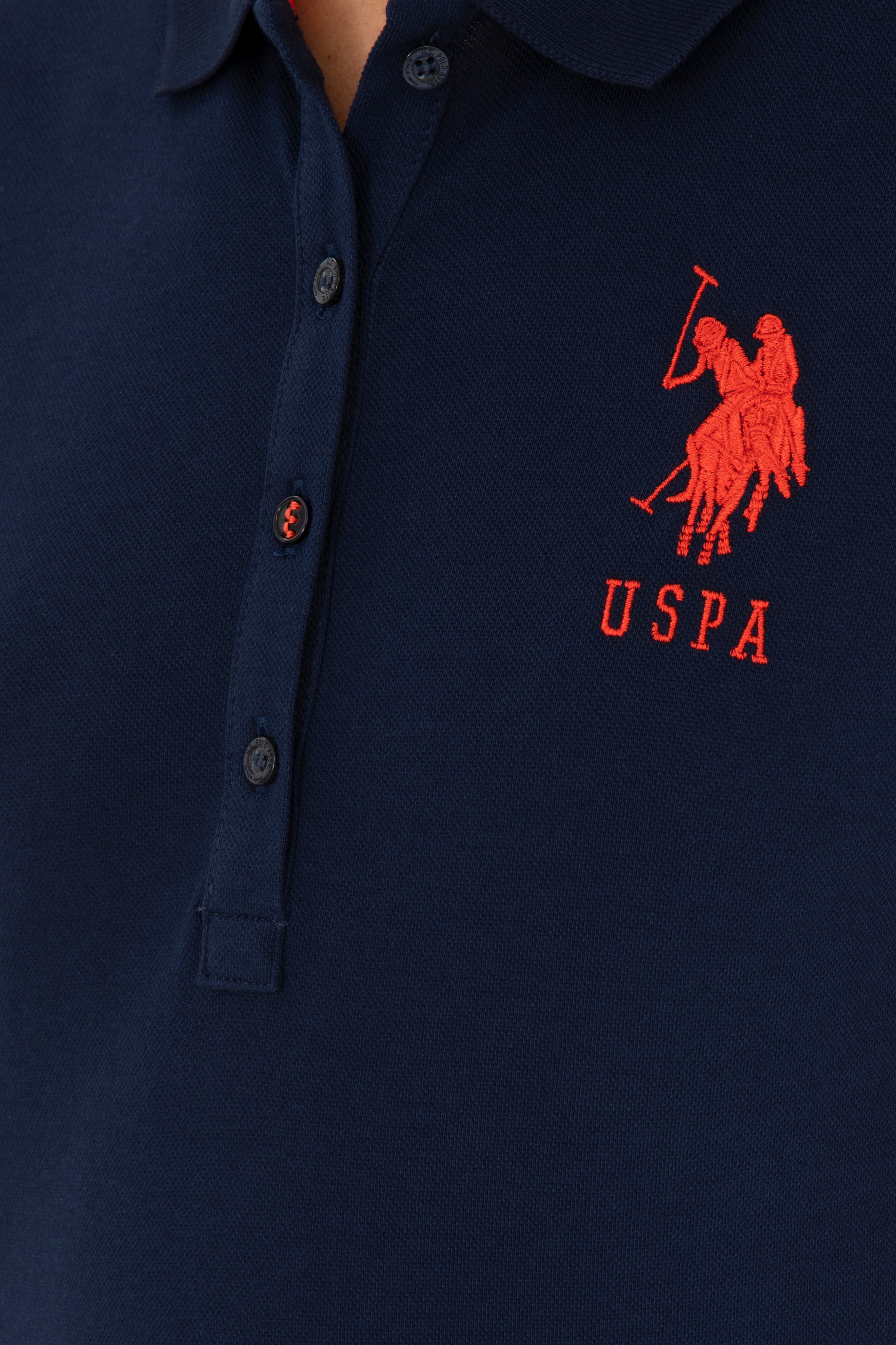 Kadın Lacivert Basic Polo Yaka Tişört - Image 7