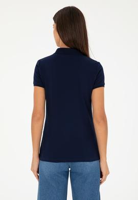 Kadın Lacivert Basic Polo Yaka Tişört - 50280063013