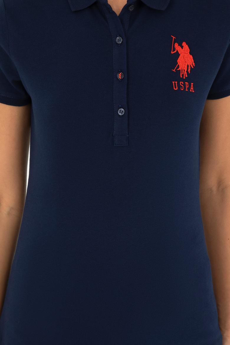 Kadın Lacivert Basic Polo Yaka Tişört - 50280063013