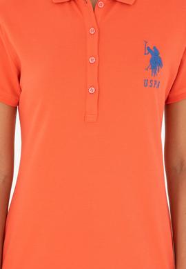 Kadın Nar Çiçeği Polo Yaka Mini Boy Örme Elbise - 50280064165