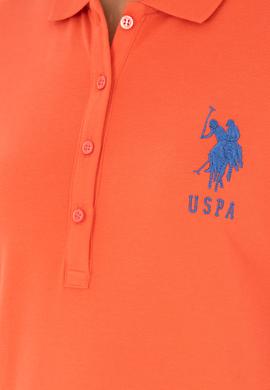 Kadın Nar Çiçeği Polo Yaka Mini Boy Örme Elbise - 50280064165