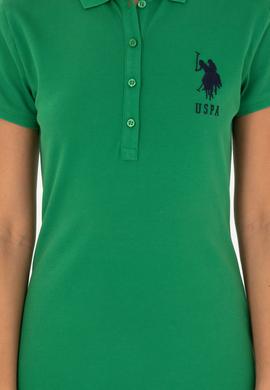 Kadın Yeşil Polo Yaka Mini Boy Örme Elbise - 50280064098