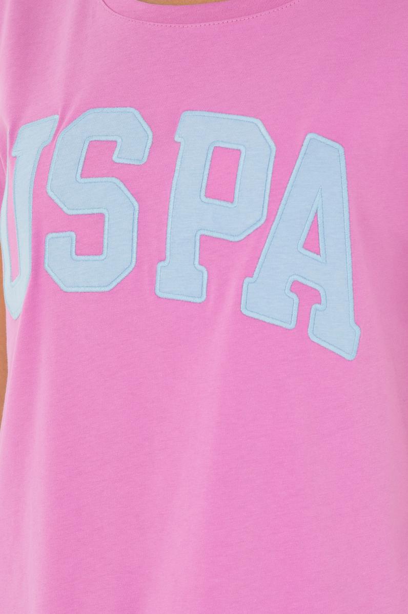 Kadın Pembe Bisiklet Yaka Basic Tişört