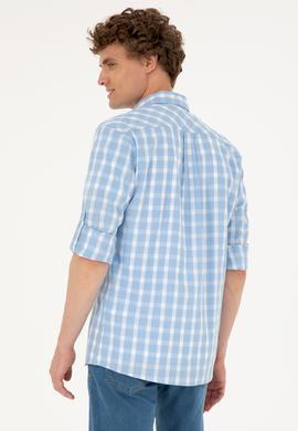 Erkek Açık Mavi Uzun Kollu Gömlek - 50288665006