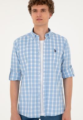 Erkek Açık Mavi Uzun Kollu Gömlek - 50288665006