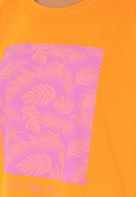 Kadın Turuncu Bisiklet Yaka Tişört - 50294760016