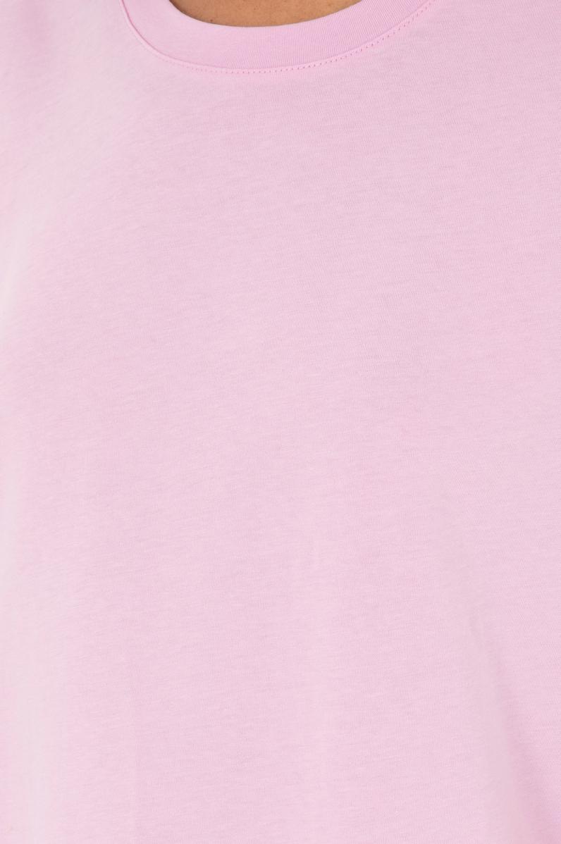 Kadın Pembe Bisiklet Yaka Basic Tişört