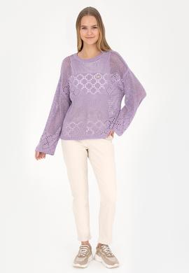 Kadın Lila Bisiklet Yaka Kazak - 50280425011