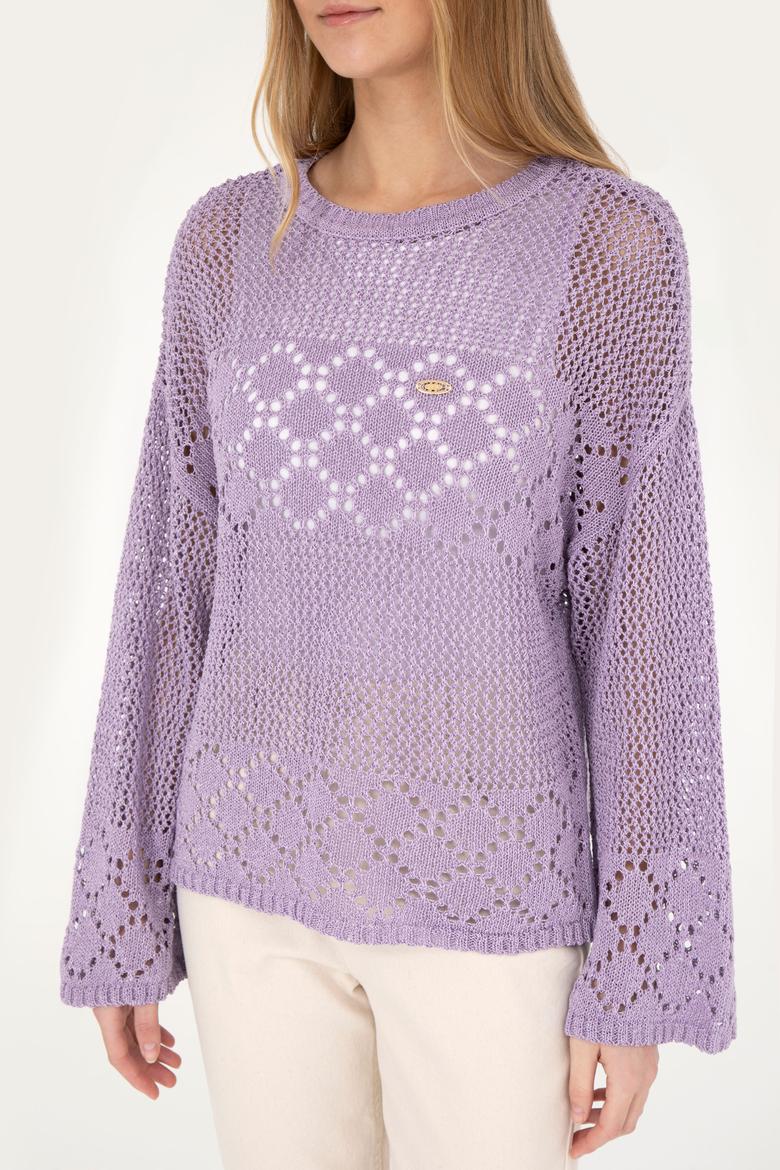 Kadın Lila Bisiklet Yaka Kazak - 50280425011