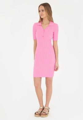 Kadın Menekşe Polo Yaka Triko Elbise - 50280475020