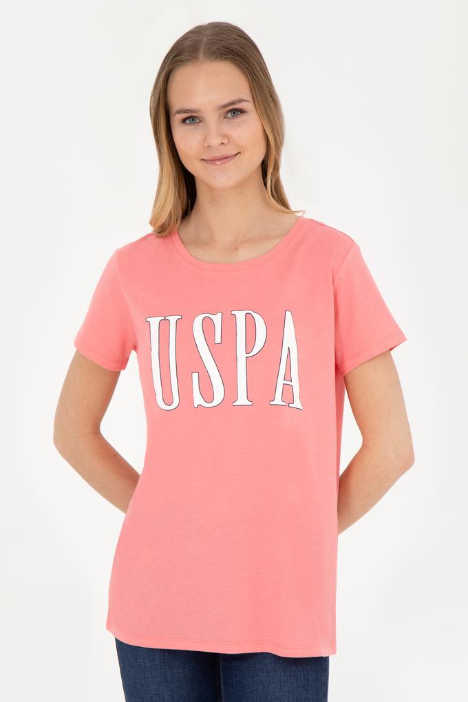 Kadın Neon Pembe Bisiklet Yaka Tişört