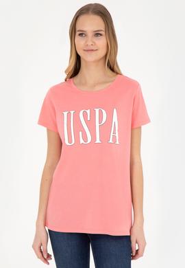 Kadın Neon Pembe Bisiklet Yaka Tişört - 50285843049