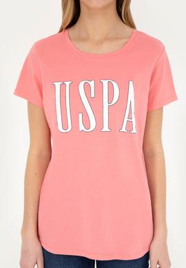 Kadın Neon Pembe Bisiklet Yaka Tişört - 50285843049