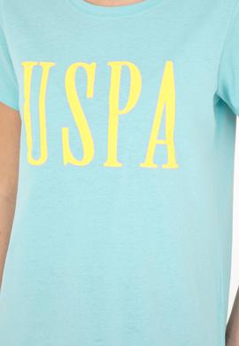 Kadın Mint Bisiklet Yaka Tişört - 50285843081