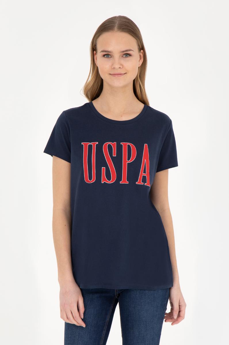 Kadın Lacivert Bisiklet Yaka Tişört