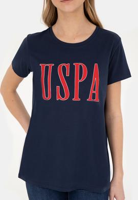 Kadın Lacivert Bisiklet Yaka Tişört - 50285843115