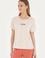 Kadın Krem Bisiklet Yaka Tişört