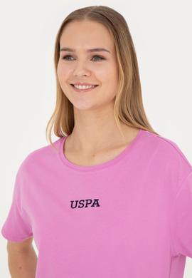 Kadın Menekşe Bisiklet Yaka Tişört - 50285886056