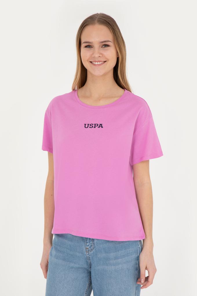 Kadın Menekşe Bisiklet Yaka Tişört