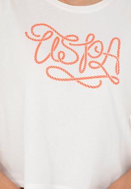 Kadın Ekru Bisiklet Yaka Tişört - 50286053019