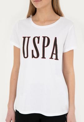 Kadın Beyaz Bisiklet Yaka Tişört - 50285843062