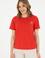 Kadın Kırmızı Bisiklet Yaka Tişört