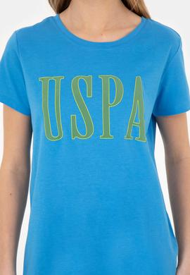 Kadın Saks Bisiklet Yaka Tişört - 50285843017