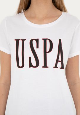 Kadın Beyaz Bisiklet Yaka Tişört - 50285843062