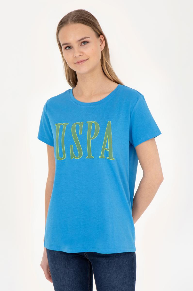 Kadın Saks Bisiklet Yaka Tişört