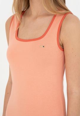 Kadın Somon Bisiklet Yaka Örme Elbise - 50285874009