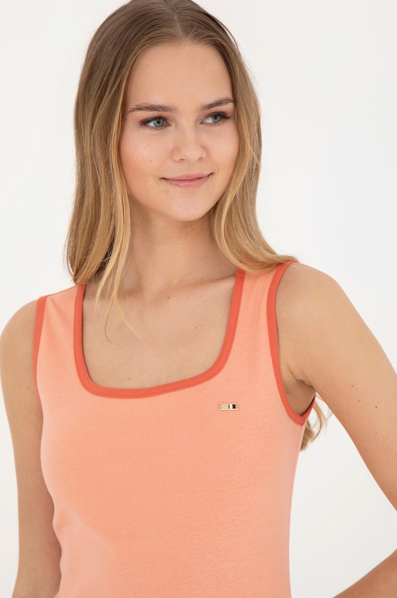 Kadın Somon Bisiklet Yaka Örme Elbise