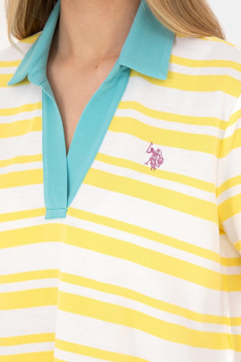 Kadın Sarı Polo Yaka Tişört