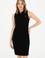 Kadın Siyah Polo Yaka Örme Elbise