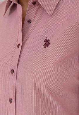 Kadın Bordo Uzun Kollu Gömlek - 50279803014