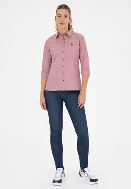 Kadın Bordo Uzun Kollu Gömlek - 50279803014