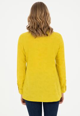 Kadın Sarı Uzun Kollu Gömlek - 50283413026