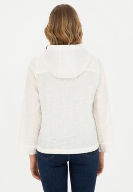 Kadın Beyaz Uzun Kollu Gömlek - 50283583003