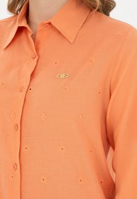 Kadın Somon Uzun Kollu Gömlek - 50283612018