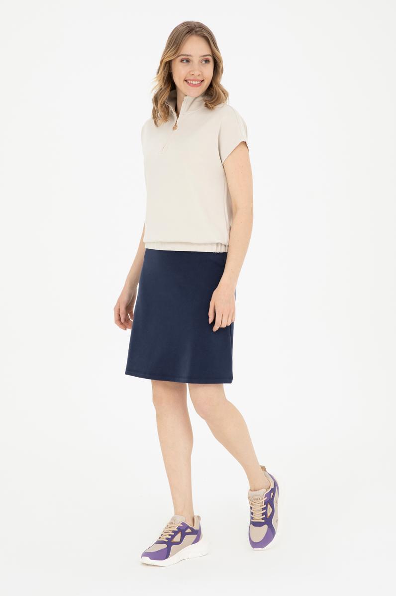 Kadın Lacivert Örme Etek