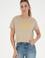 Kadın Açık Haki Bisiklet Yaka Tişört