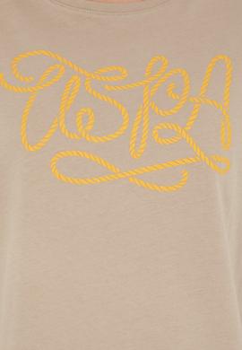 Kadın Açık Haki Bisiklet Yaka Tişört - 50286053001