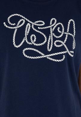 Kadın Lacivert Bisiklet Yaka Tişört - 50286053013