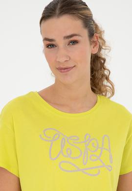 Kadın Fıstık Yeşili Bisiklet Yaka Tişört - 50286053030