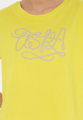 Kadın Fıstık Yeşili Bisiklet Yaka Tişört - 50286053030