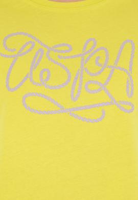 Kadın Fıstık Yeşili Bisiklet Yaka Tişört - 50286053030