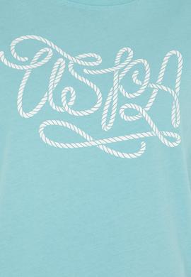 Kadın Mint Bisiklet Yaka Tişört - 50286053036