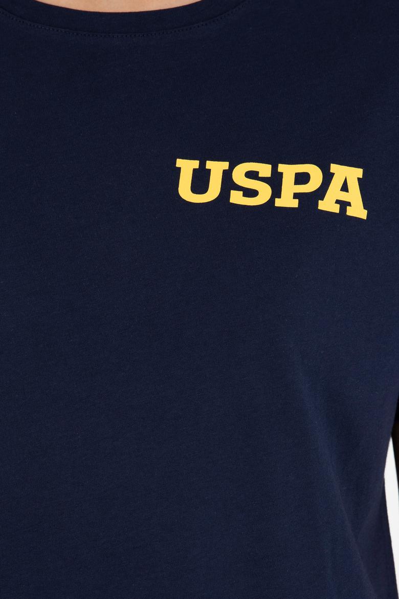 Kadın Lacivert Bisiklet Yaka Tişört - 50286105041