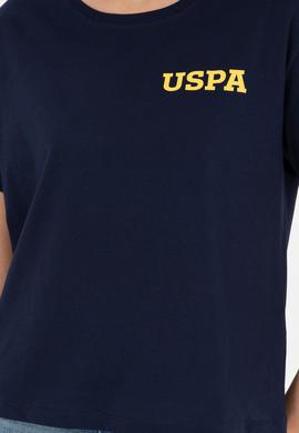 Kadın Lacivert Bisiklet Yaka Tişört - 50286105041